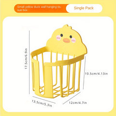 Small Yellow Duck Tissue Box Wall Mounted Storage Box