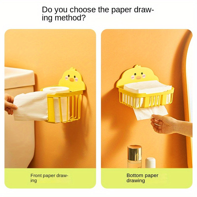 Small Yellow Duck Tissue Box Wall Mounted Storage Box
