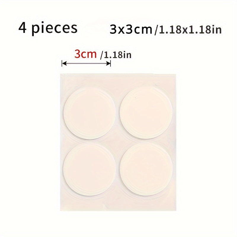 12pcs Car Ornament Transparent Round Adhesive Traceless Car Adhesive