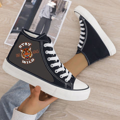 Stay Wild Plush Lined Thermal Chunky Canvas Sneakers