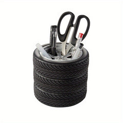 Tire Pen Holder Desktop Organizer Office Supplies Gift