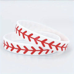 20 Pcs Softball Bracelet Softball Wristband Silicone Bracelet Softball Gift
