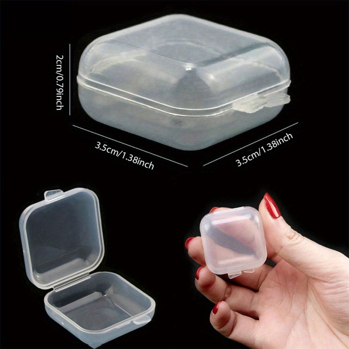 30pcs Plastic Storage Boxes Transparent Containers for Small Items