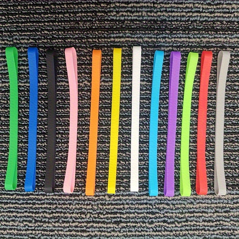 10pcs Elastic Rubber Straps w/ Large Bands for Notebook Office Outdoor Equipment