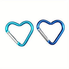 4pcs Heart-shaped Aluminum Alloy Carabiners for Outdoor Climbing Backpack