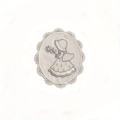 French Embroidered Lace Oval Cloth Patch Sofa Pillow Decoration