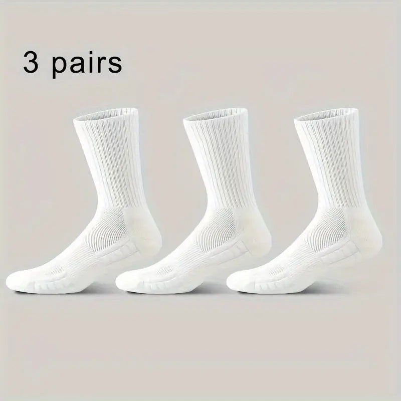 Men's Mid Crew Sport Socks Non Slip Athletic Socks for Outdoor Activities