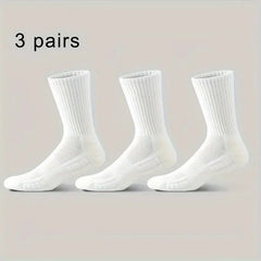 Men's Mid Crew Sport Socks Non Slip Athletic Socks for Outdoor Activities