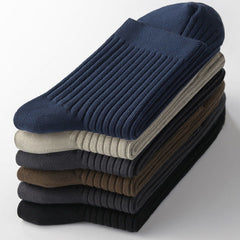 Men's Solid Crew Socks Comfy Casual Unisex Outdoor Socks All Seasons