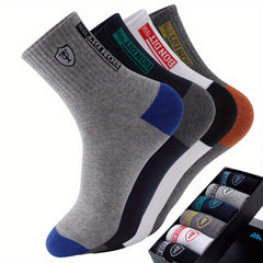 Men's Mid Crew Sport Socks - Sweat Absorbing Breathable Shoes