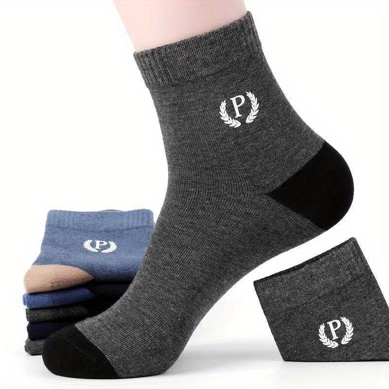 Men's Mid Crew Sport Socks - Sweat Absorbing Breathable Shoes