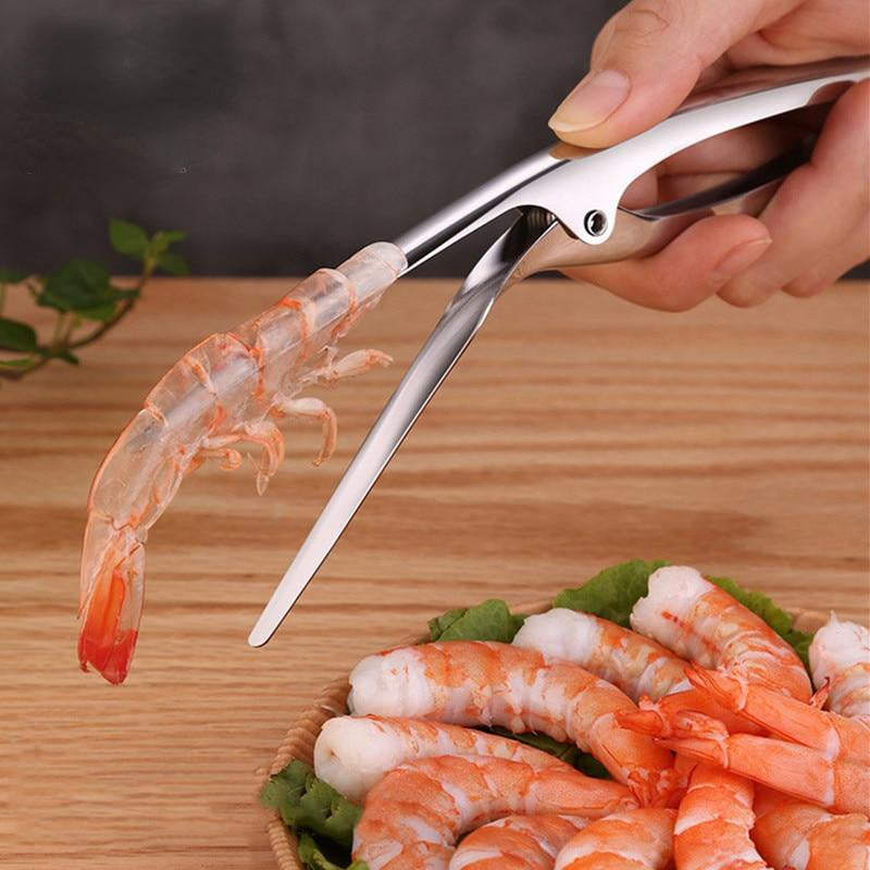 2pcs Portable Stainless Steel Shrimp Peelers