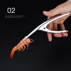 2pcs Portable Stainless Steel Shrimp Peelers