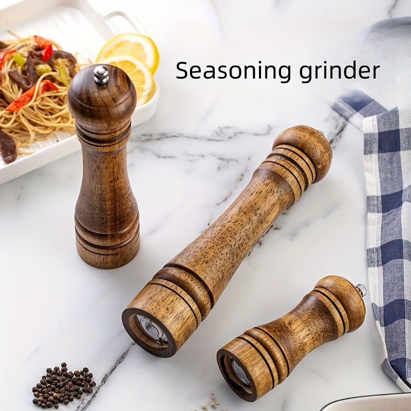 Wooden Handle Manual Pepper Grinder Ceramic Core Coffee Bean Spice