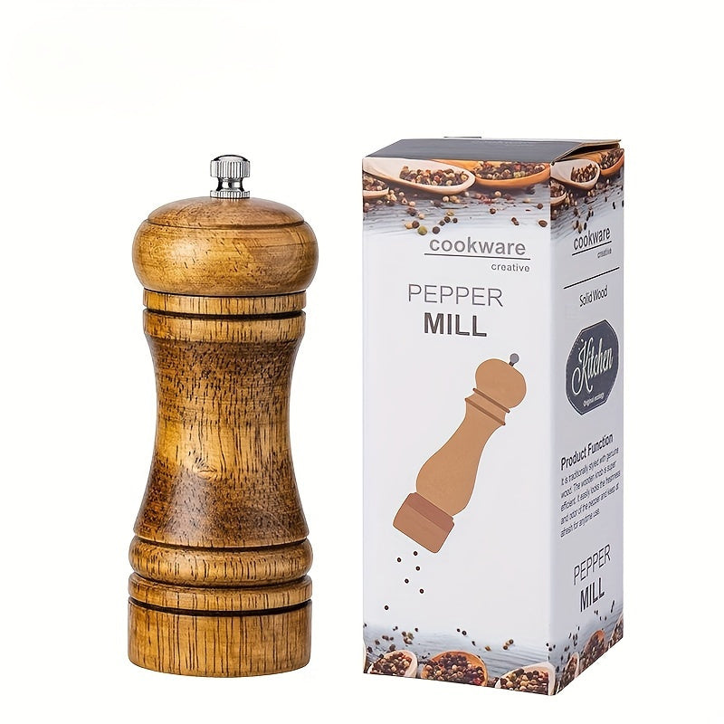 Wooden Handle Manual Pepper Grinder Ceramic Core Coffee Bean Spice
