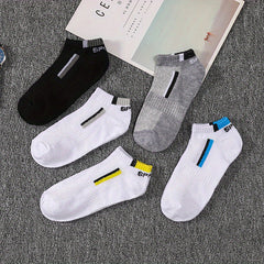 Men's Solid Liner Anklets Socks - Thin Breathable Soft Absorbent Socks