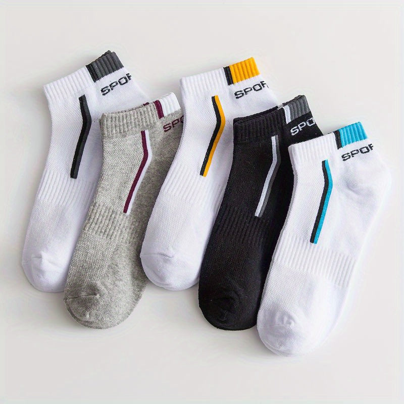 Men's Solid Liner Anklets Socks - Thin Breathable Soft Absorbent Socks