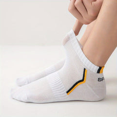 Men's Solid Liner Anklets Socks - Thin Breathable Soft Absorbent Socks