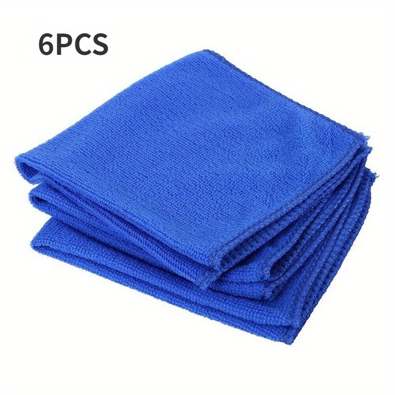 6pcs Microfiber Car Cleaning Towel Household Washing Towel Set