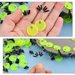100 Pack Rubber Bobber Stopper Float Stops for Fishing Line