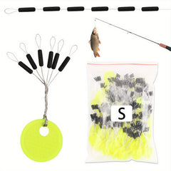 100 Pack Rubber Bobber Stopper Float Stops for Fishing Line
