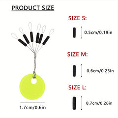 100 Pack Rubber Bobber Stopper Float Stops for Fishing Line