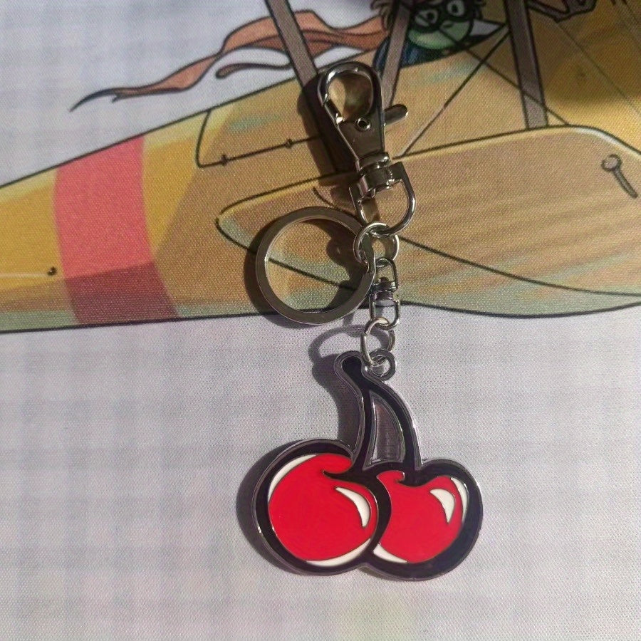 Cherry Key Chain Fruit Pendant for Backpack Bag