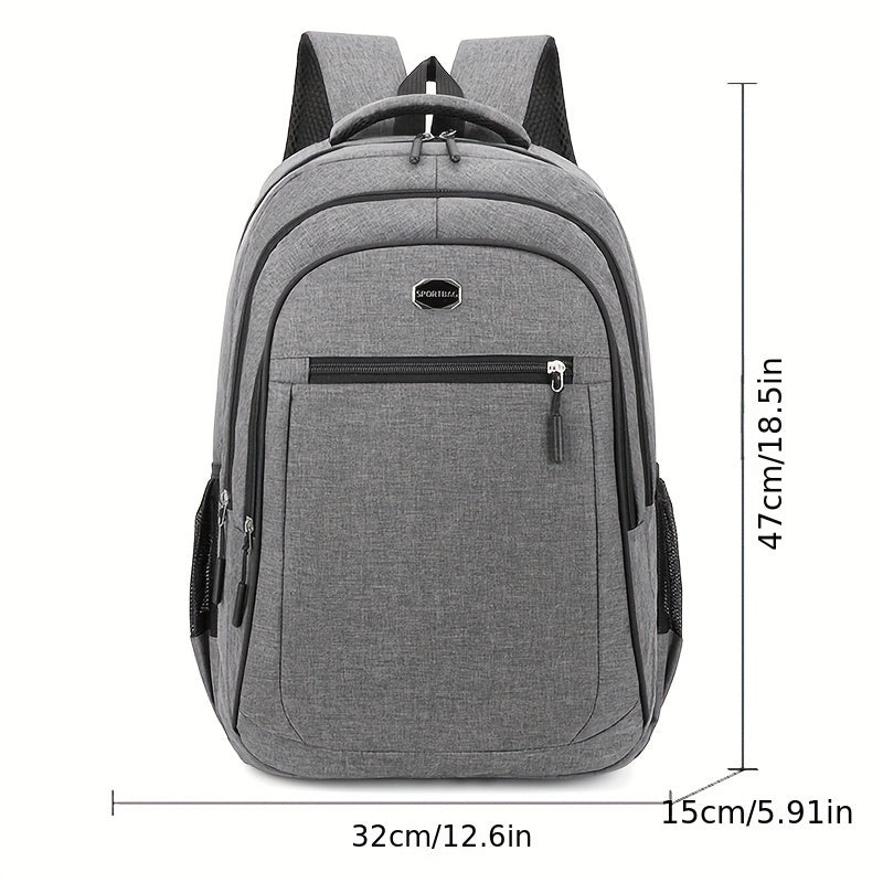 Men's Waterproof Nylon Backpack - Durable & Spacious for Commuting