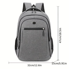 Men's Waterproof Nylon Backpack - Durable & Spacious for Commuting