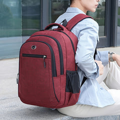 Men's Waterproof Nylon Backpack - Durable & Spacious for Commuting