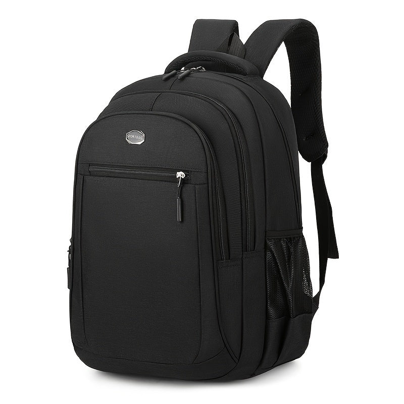 Men's Waterproof Nylon Backpack - Durable & Spacious for Commuting