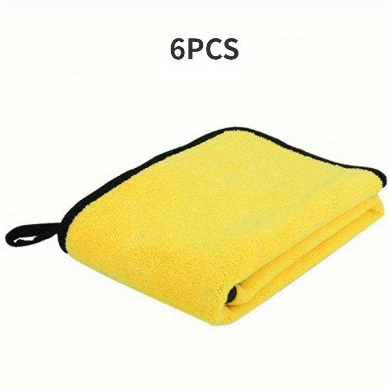 6pcs Soft Microfiber Car Wash Towel Kitchen Dish Cleaning Cloth