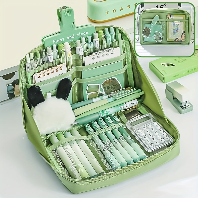 12-Layer Large Capacity Pencil Case - Functional Stationery Storage Bag