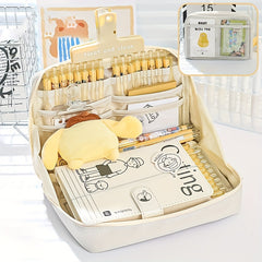 12-Layer Large Capacity Pencil Case - Functional Stationery Storage Bag