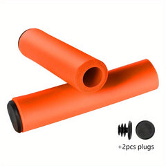 2pcs Silicone Bicycle Grips with Shock Absorption, Anti Slip