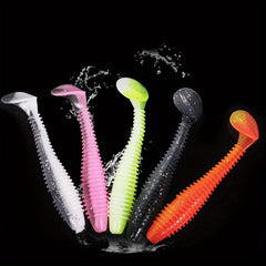 20pcs 7 Paddle Tail Soft Lure Swimbait Fishing Accessories