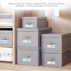 250 Removable Freezer Labels 2.54 x 7.62 cm Food Storage Stickers