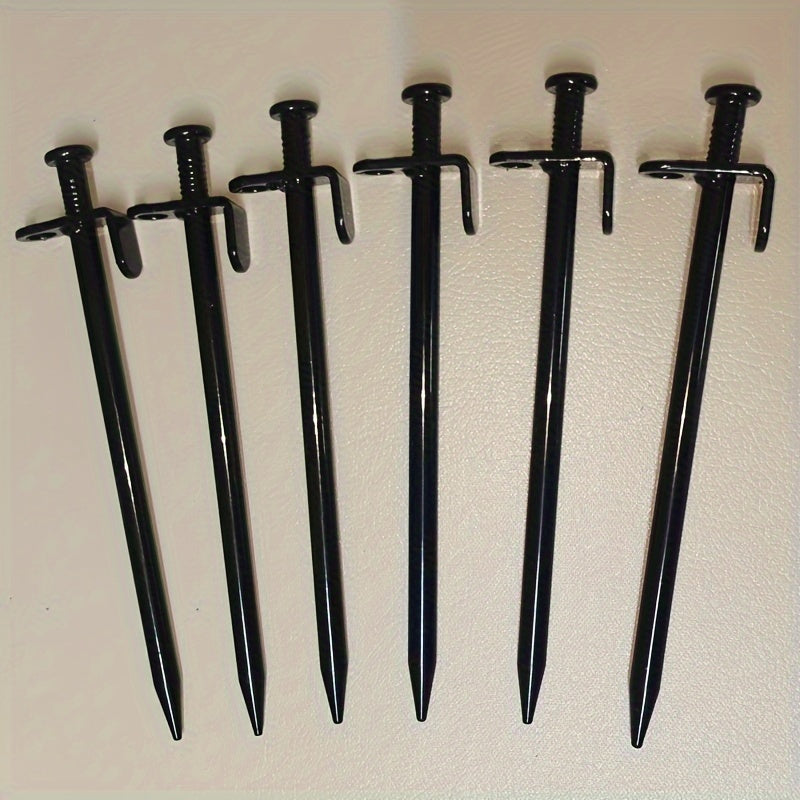 6pcs Outdoor Camping Ground Nails Beach Tent Peg Ground Nails