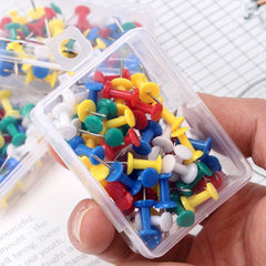50pcs Push Pins Thumb Tacks For Bulletin Board Stick Pins