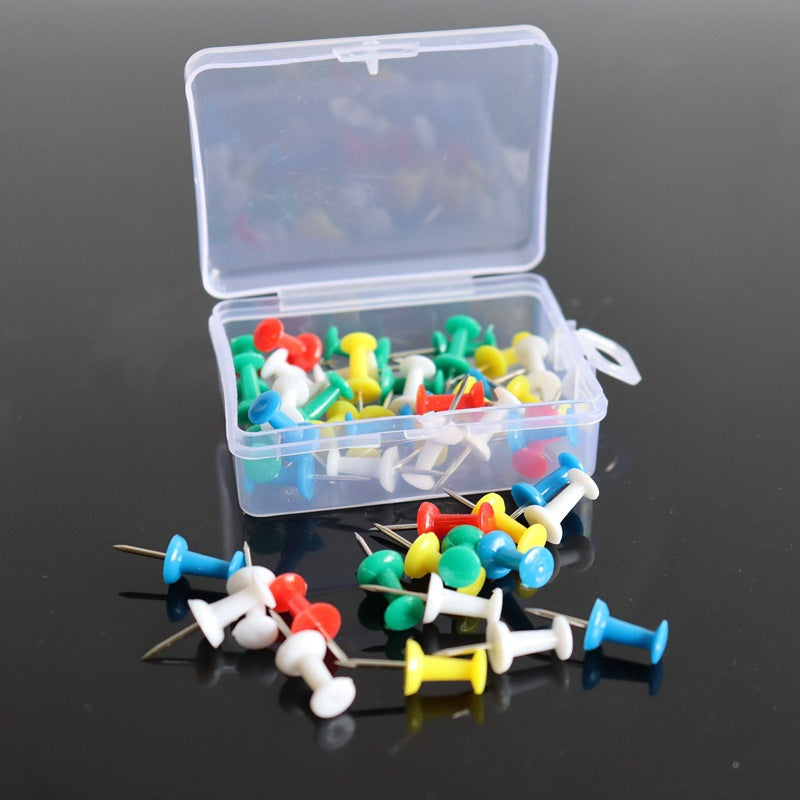 50pcs Push Pins Thumb Tacks For Bulletin Board Stick Pins