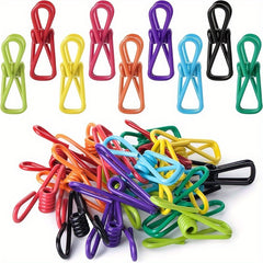 15pcs Chip Clips Heavy Duty PVC Coated Steel Clips for Food Packages & Clothes