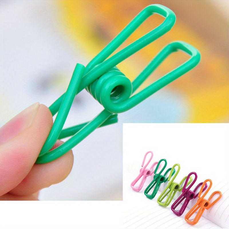 15pcs Chip Clips Heavy Duty PVC Coated Steel Clips for Food Packages & Clothes