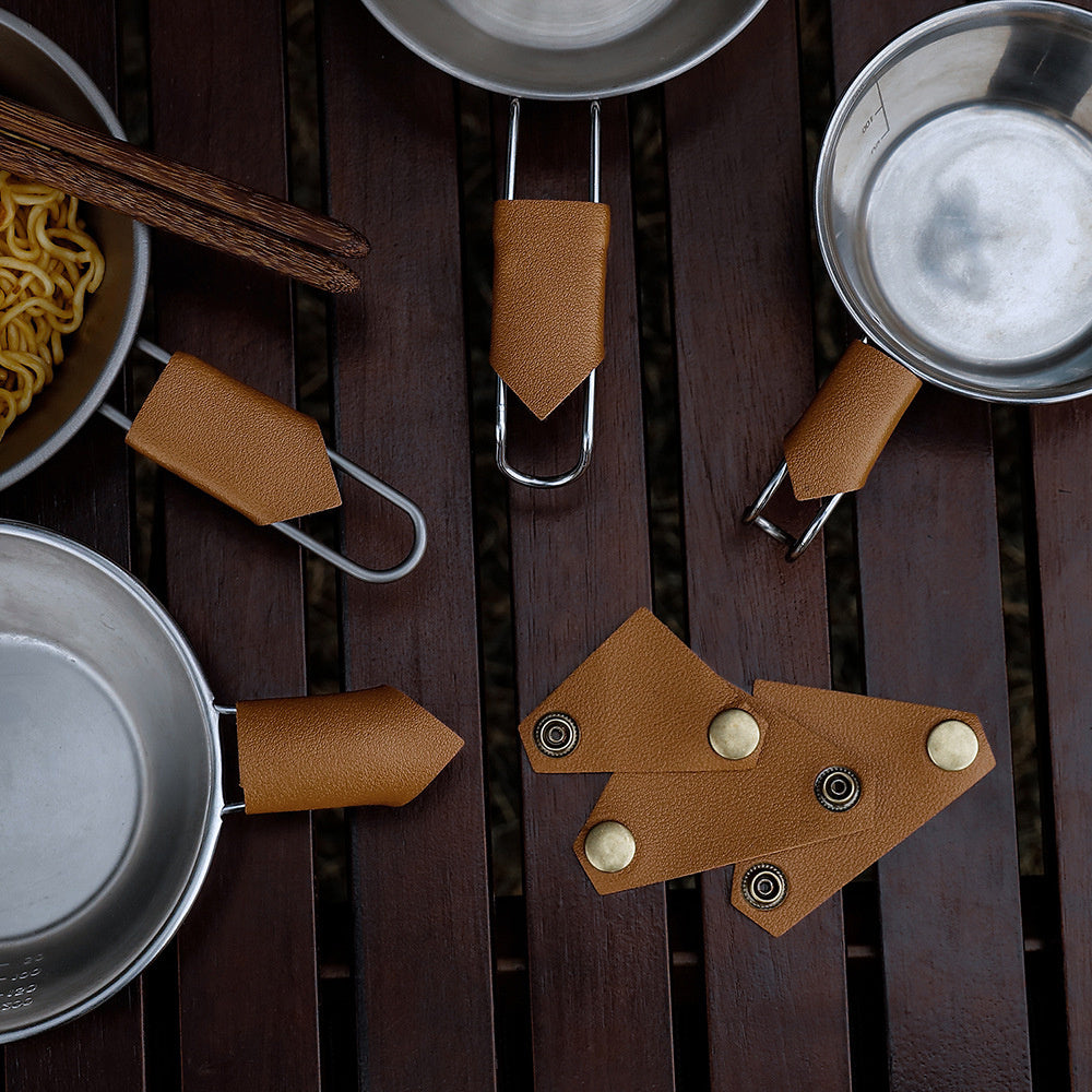 3pcs Leather Handle Cover for Cooking Utensils