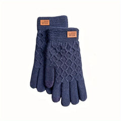 Touch Screen Knitted Winter Cycling Gloves Plus Velvet Warmth
