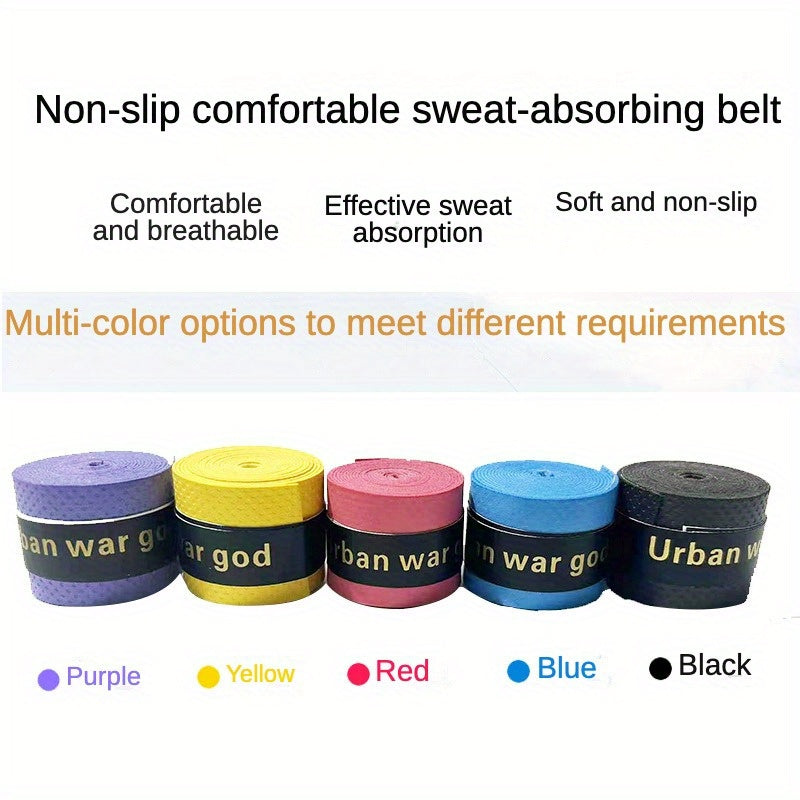5pcs Soft PU Non-slip Badminton Racket Grip Tape for Tennis Rackets