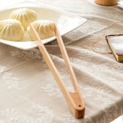 Wooden Food Clip Bread Grill Holder Kitchen Tongs
