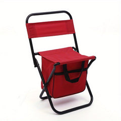 Portable Folding Stool with Storage Bag for Outdoor Camping Fishing, 60KG Load