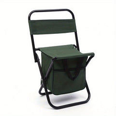 Portable Folding Stool with Storage Bag for Outdoor Camping Fishing, 60KG Load