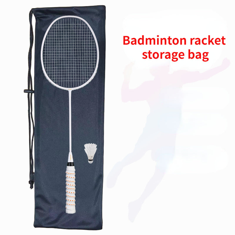 Portable Badminton Racket Storage Bag Drawstring - Holds 2+ Rackets