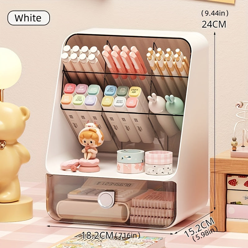 Desktop Pen Holder Desk Stationery Storage Office Box